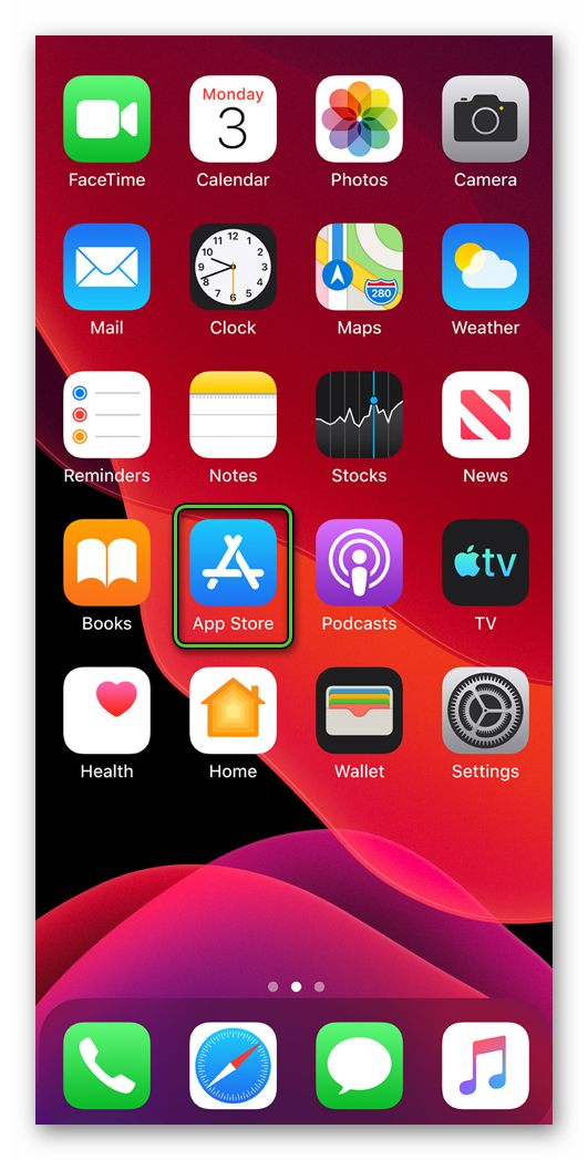 App Store icon on iPhone