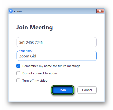 Join Zoom meeting with ID on Windows 7