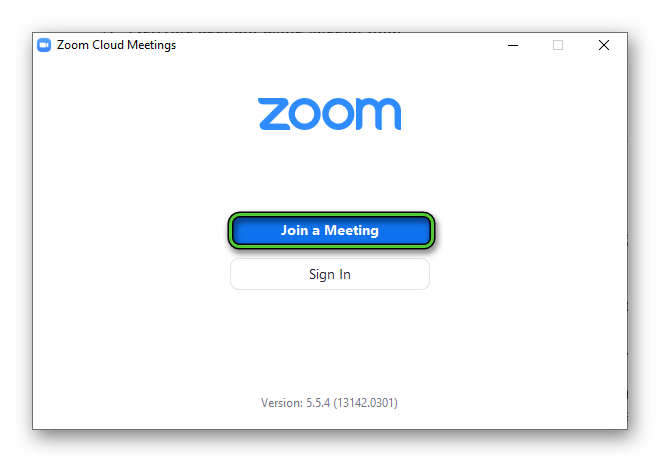 Join a Meeting button on PC