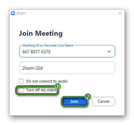 Activate video before joining meeting on PC