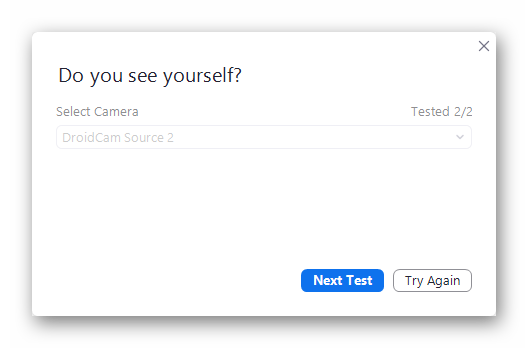 Do you see yourself question in Zoom Test Meeting