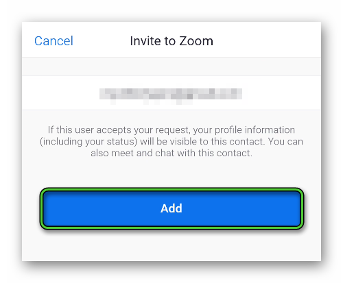 Invite new contact in mobile app