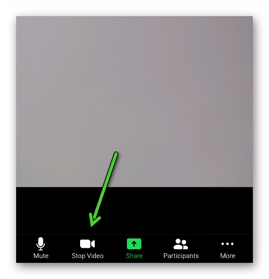 Stop video button on smartphone